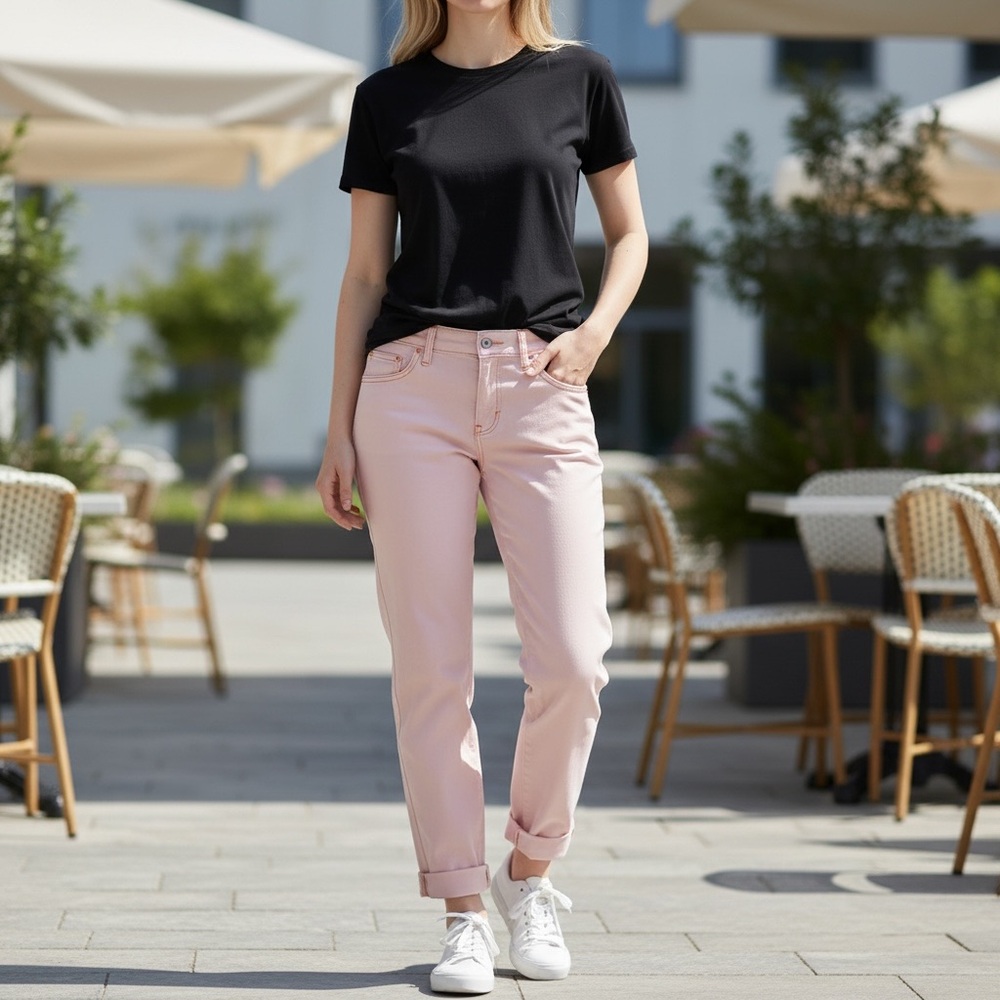 Anthropologie Pilcro & The Letterpress Light Pink Jeans Straight Leg Womens 29